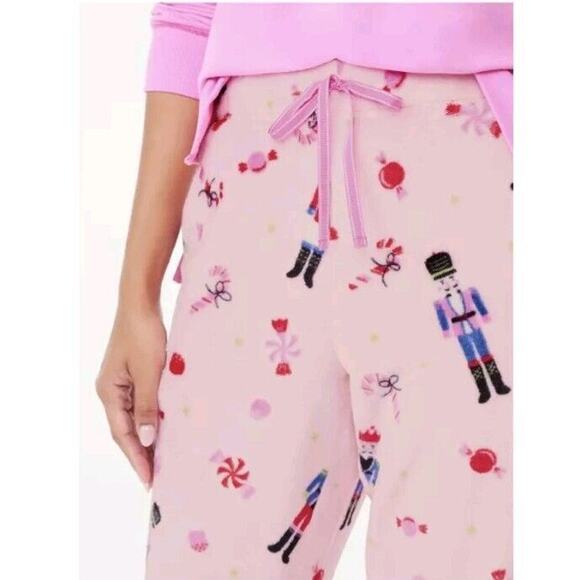 WOMEN'S JOYSPUN PINK NUTCRACKER PLUSH LOUNGE PAJAMA PANTS Plus SIZE 3X 22W 24W - Picture 5 of 7